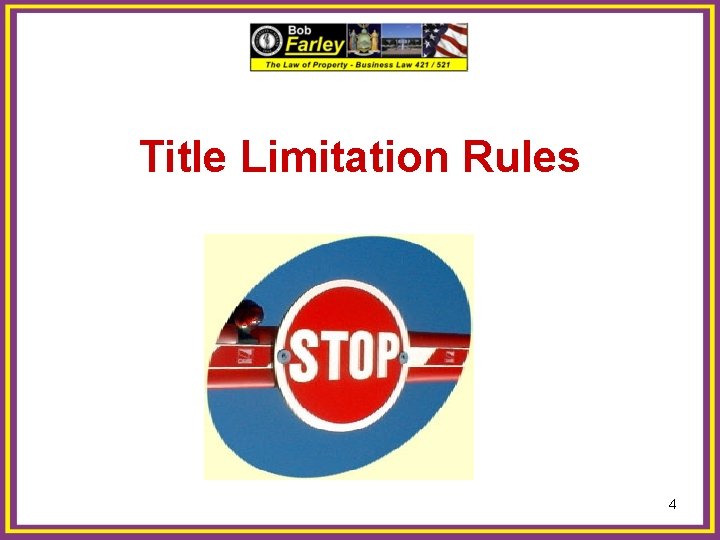 Title Limitation Rules 4 