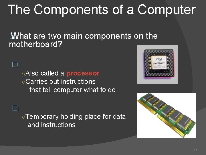COMPUTER HARDWARE INFORMATION TECHNOLOGY WEEK 5 AND 6