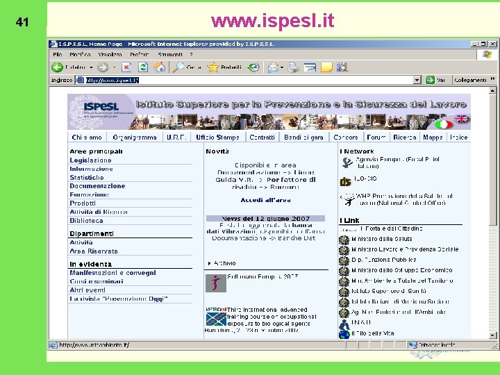 41 www. ispesl. it 