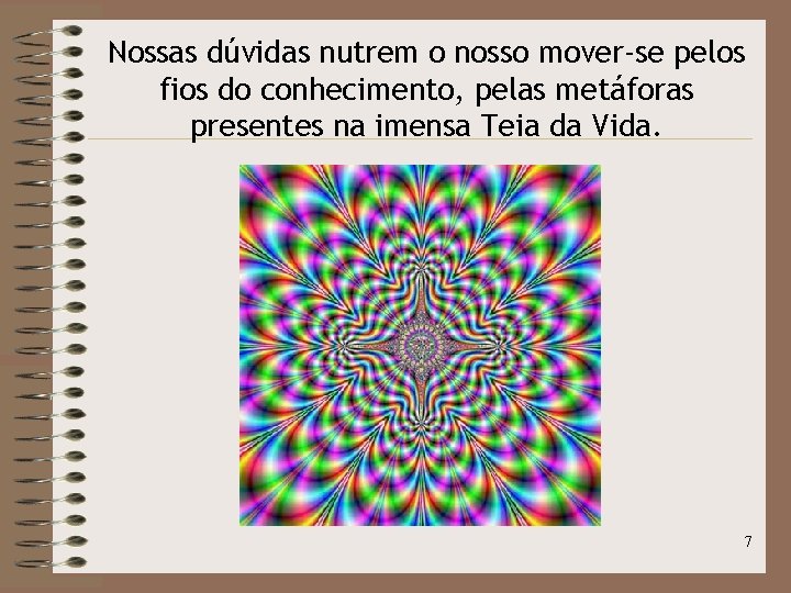 Nossas dúvidas nutrem o nosso mover-se pelos fios do conhecimento, pelas metáforas presentes na