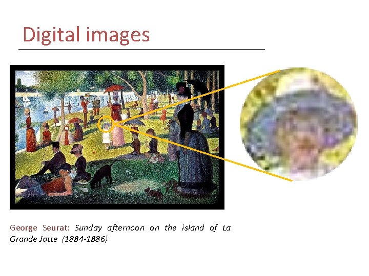 Digital images George Seurat: Sunday afternoon on the island of La Grande Jatte (1884