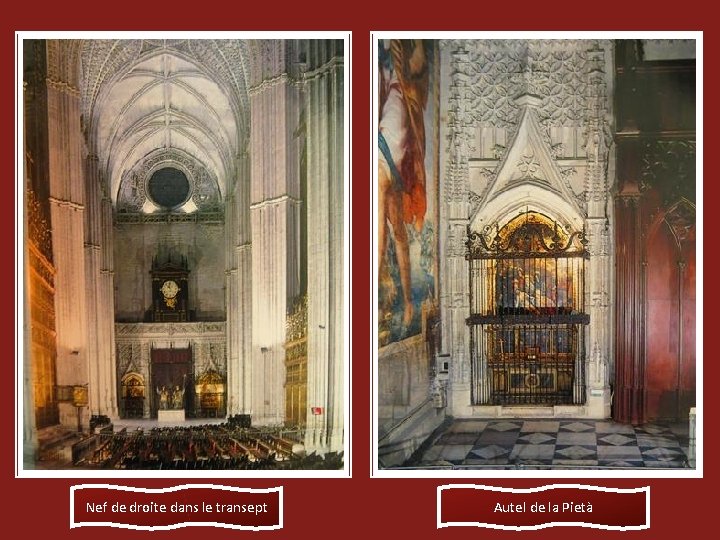 Nef de droite dans le transept Autel de la Pietà 