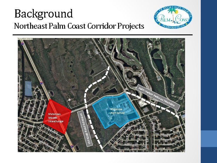 Background Northeast Palm Coast Corridor Projects Pal m. H sion xten Old E Road