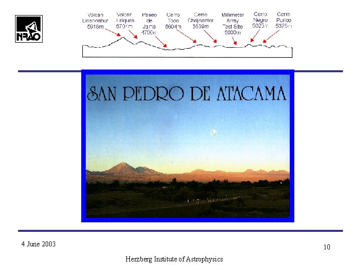 4 June 2003 10 Herzberg Institute of Astrophysics 4 June 2003 10 Herzberg Institute of Astrophysics
