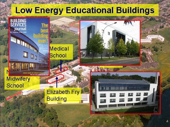 Low Energy Educational Buildings Medical School ZICER Nursing and Midwifery School Elizabeth Fry Building