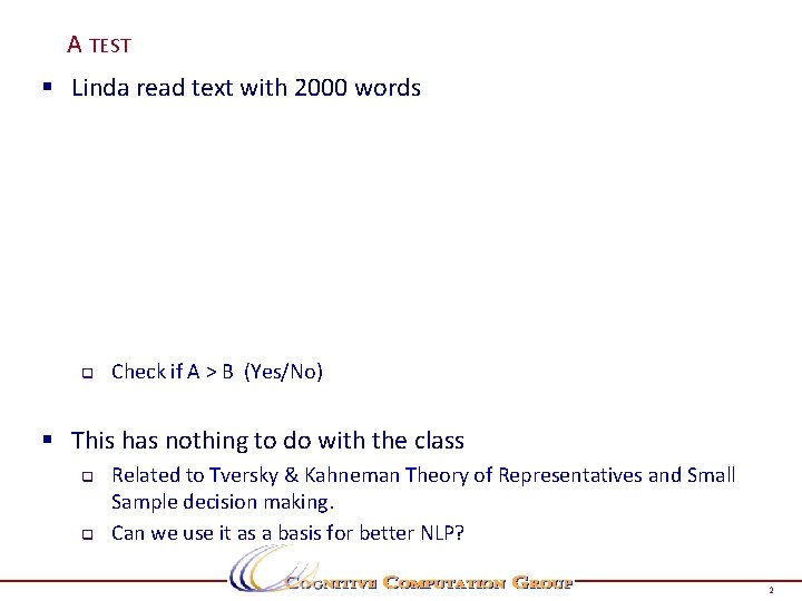 A TEST § Linda read text with 2000 words q How many words had