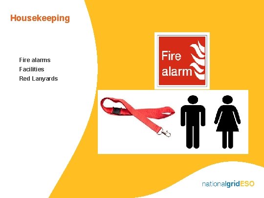 Housekeeping Fire alarms Facilities Red Lanyards 