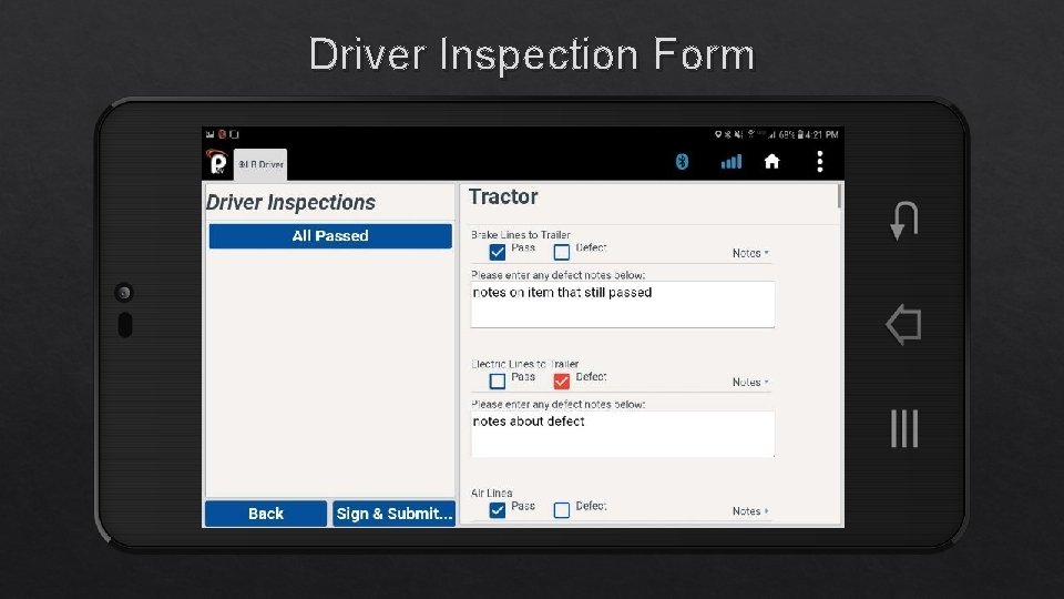 Driver Inspection Form 