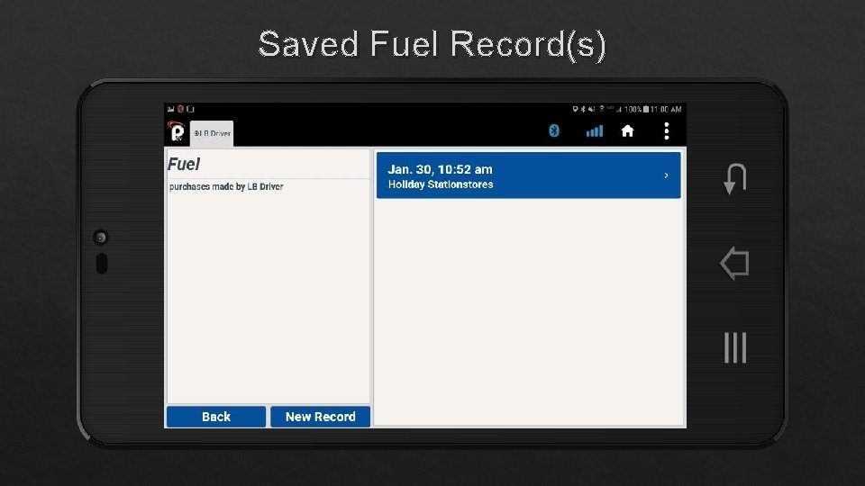 Saved Fuel Record(s) 