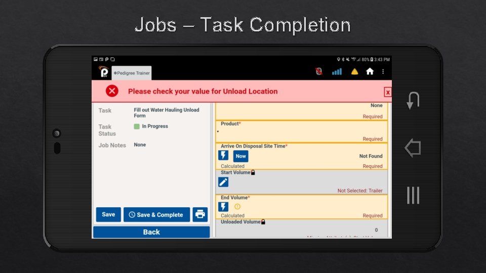 Jobs – Task Completion 