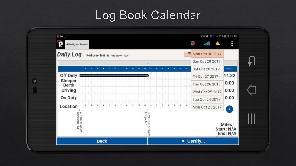 Log Book Calendar 