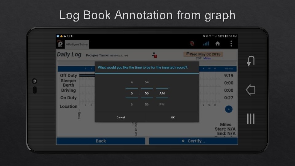 Log Book Annotation from graph 