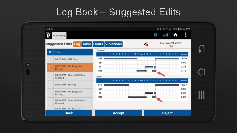 Log Book – Suggested Edits 