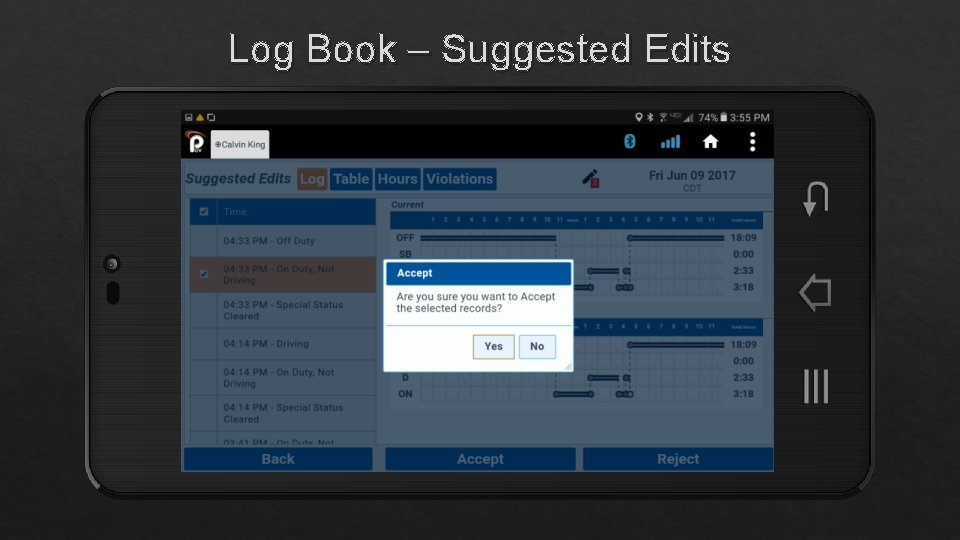 Log Book – Suggested Edits 