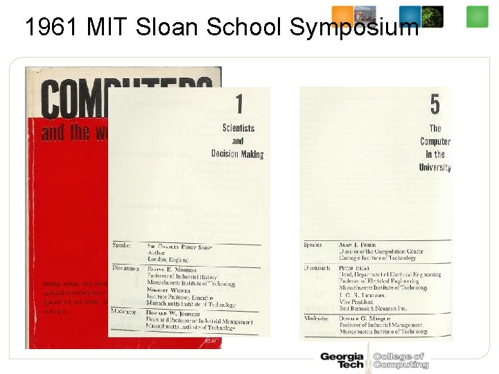 1961 MIT Sloan School Symposium 