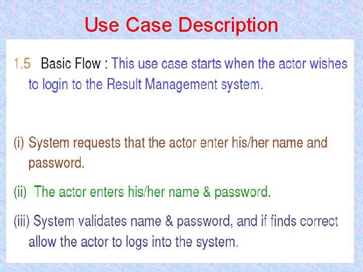 Use Case Description 