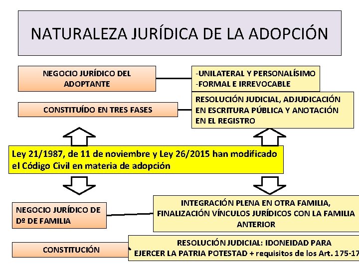 NATURALEZA JURÍDICA DE LA ADOPCIÓN NEGOCIO JURÍDICO DEL ADOPTANTE -UNILATERAL Y PERSONALÍSIMO -FORMAL E