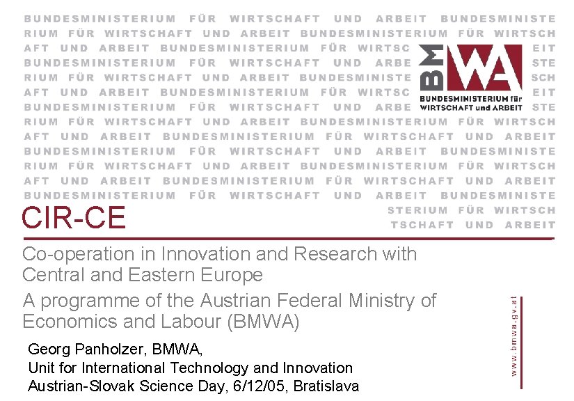 CIRCE Cooperation in Innovation and Research with Central
