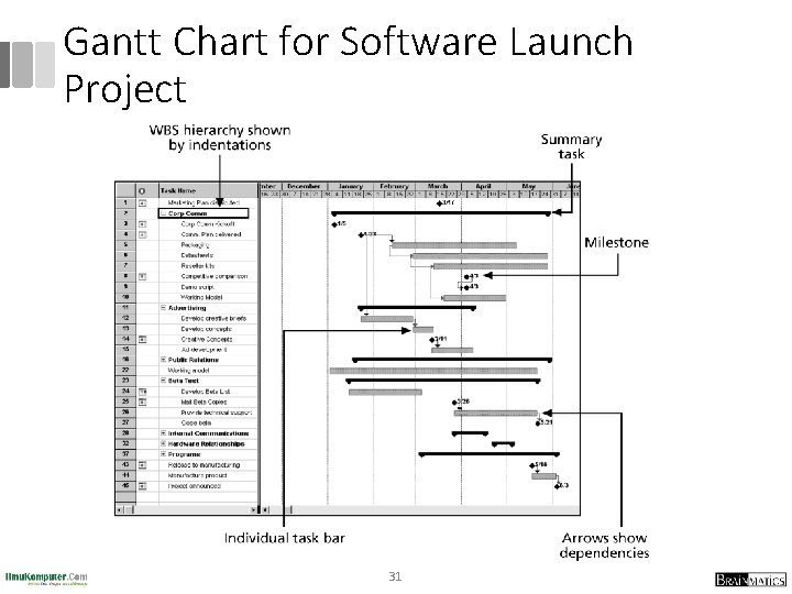 Gantt Chart for Software Launch Project 31 
