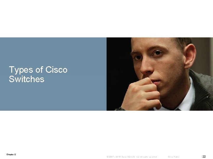 Types of Cisco Switches Chapter 2 © 2007 – 2016, Cisco Systems, Inc. All