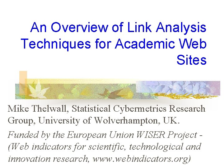 An Overview of Link Analysis Techniques for Academic