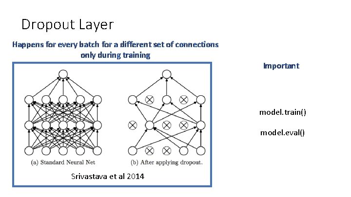 Dropout Layer Happens for every batch for a different set of connections only during