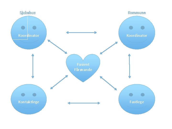 Sjukehus Kommune Koordinator Pasient Pårørande Kontaktlege Fastlege 