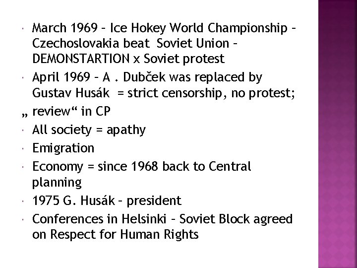 March 1969 – Ice Hokey World Championship – Czechoslovakia beat Soviet Union – DEMONSTARTION
