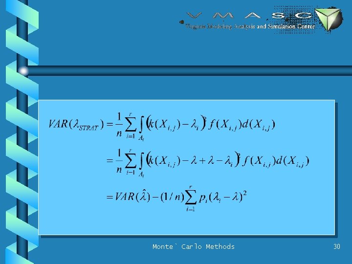 Monte` Carlo Methods 30 