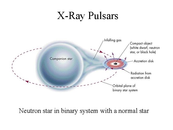 X-Ray Pulsars Neutron star in binary system with a normal star 
