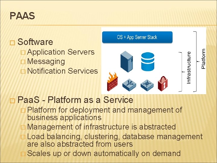 PAAS � Software � Application Servers � Messaging � Notification � Paa. S Services