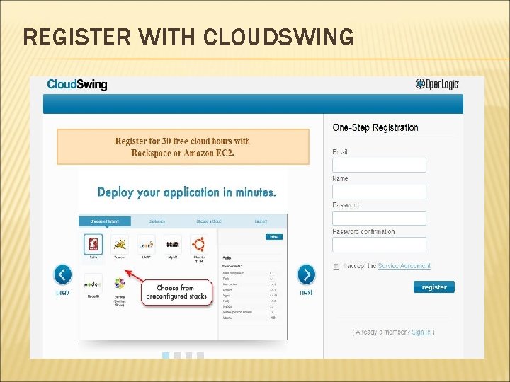 REGISTER WITH CLOUDSWING 