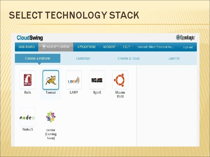 SELECT TECHNOLOGY STACK 