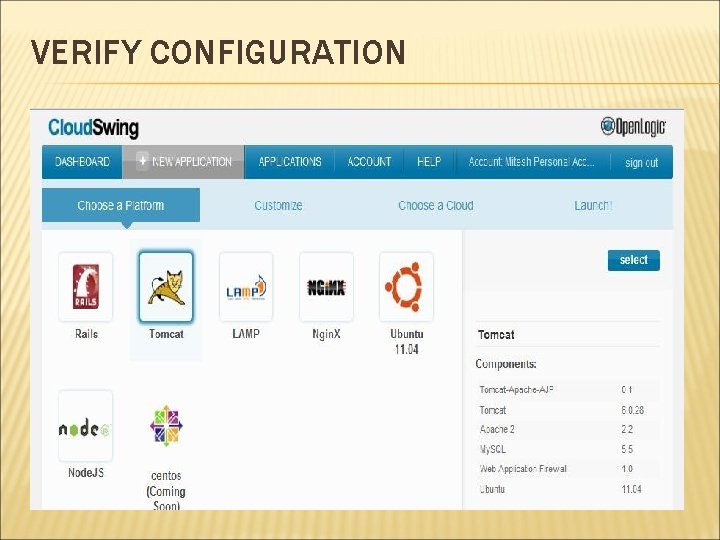 VERIFY CONFIGURATION 