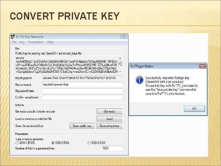 CONVERT PRIVATE KEY 