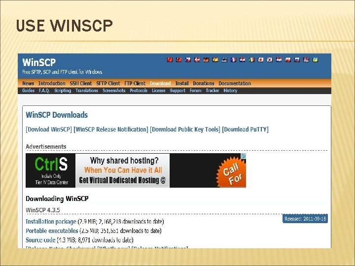 USE WINSCP 