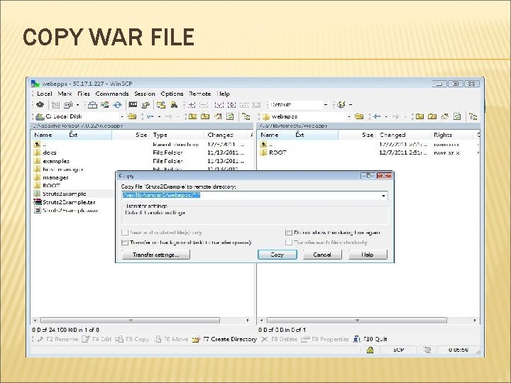 COPY WAR FILE 