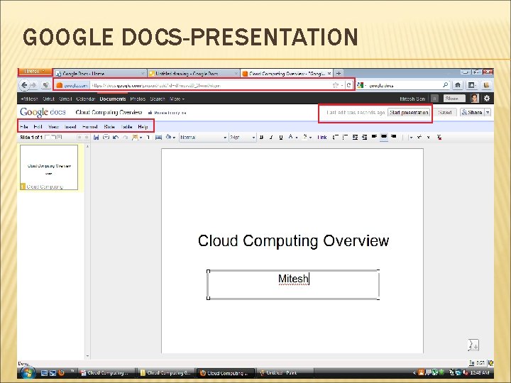 GOOGLE DOCS-PRESENTATION 