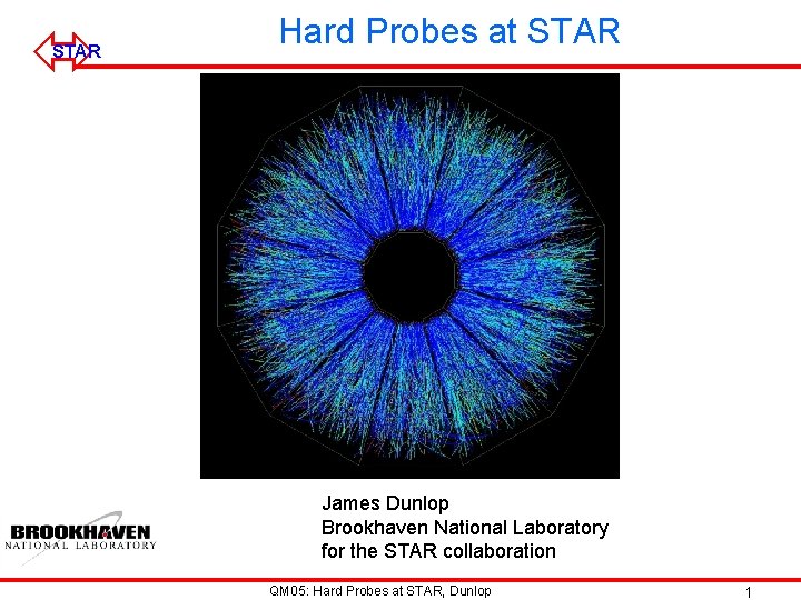 ó STAR Hard Probes at STAR James Dunlop Brookhaven National Laboratory for the STAR