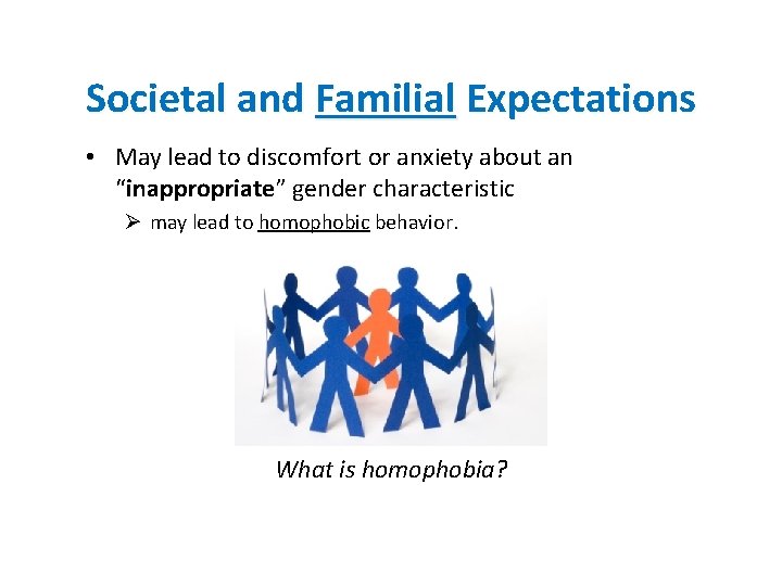 Societal and Familial Expectations • May lead to discomfort or anxiety about an “inappropriate”