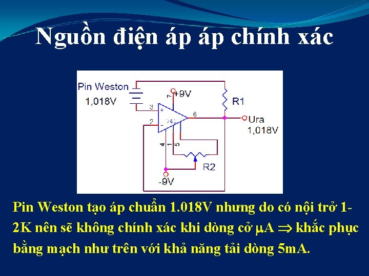 Nguồn điện áp áp chính xác Pin Weston tạo áp chuẩn 1. 018 V