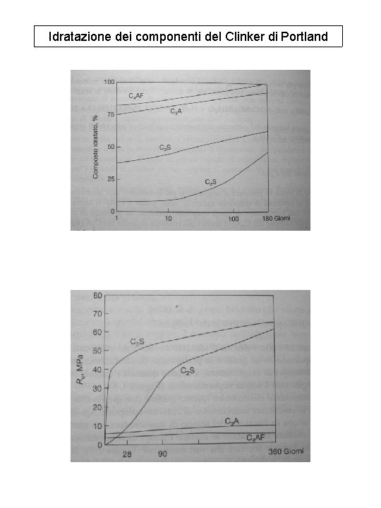 Idratazione dei componenti del Clinker di Portland 