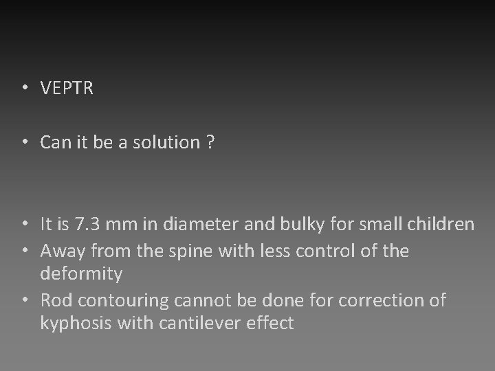 The Rib Construct RC has provided secure proximal