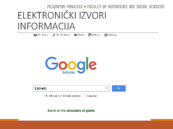 ELEKTRONIČKI IZVORI INFORMACIJA 