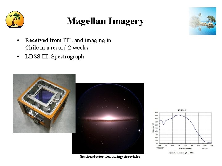 Magellan Imagery • Received from ITL and imaging in Chile in a record 2
