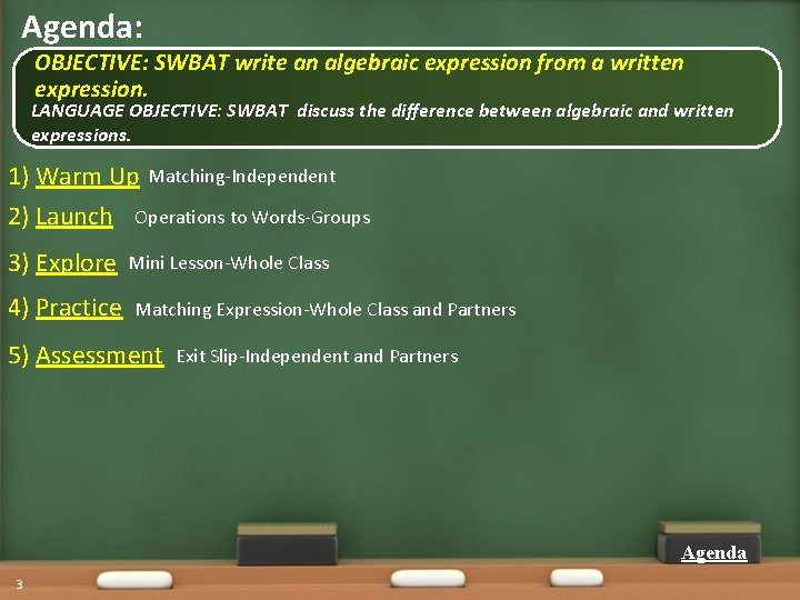 Lesson 7 2 Evaluating Algebraic Expression 1 Warm