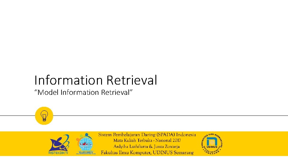 Information Retrieval “Model Information Retrieval” 