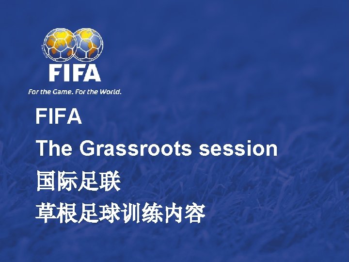 FIFA The Grassroots session 国际足联 草根足球训练内容 