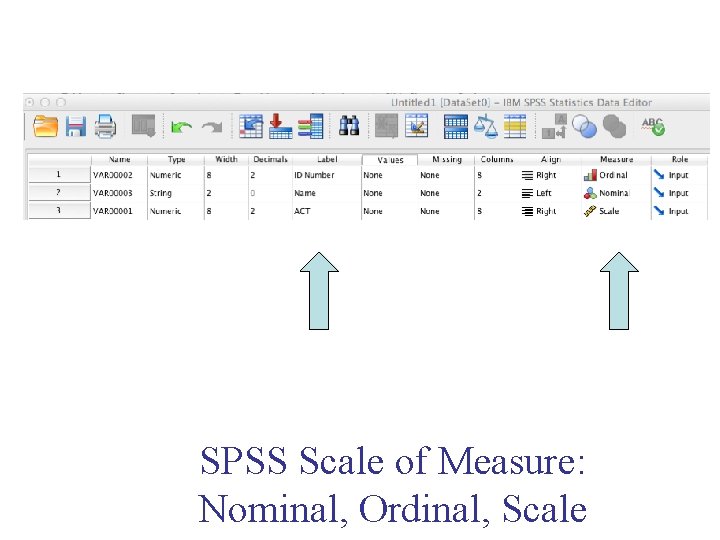 SPSS Scale of Measure: Nominal, Ordinal, Scale 