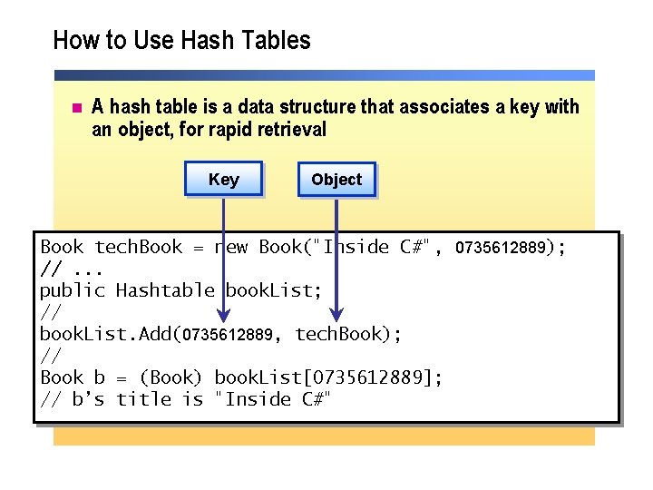 How to Use Hash Tables n A hash table is a data structure that How to Use Hash Tables n A hash table is a data structure that